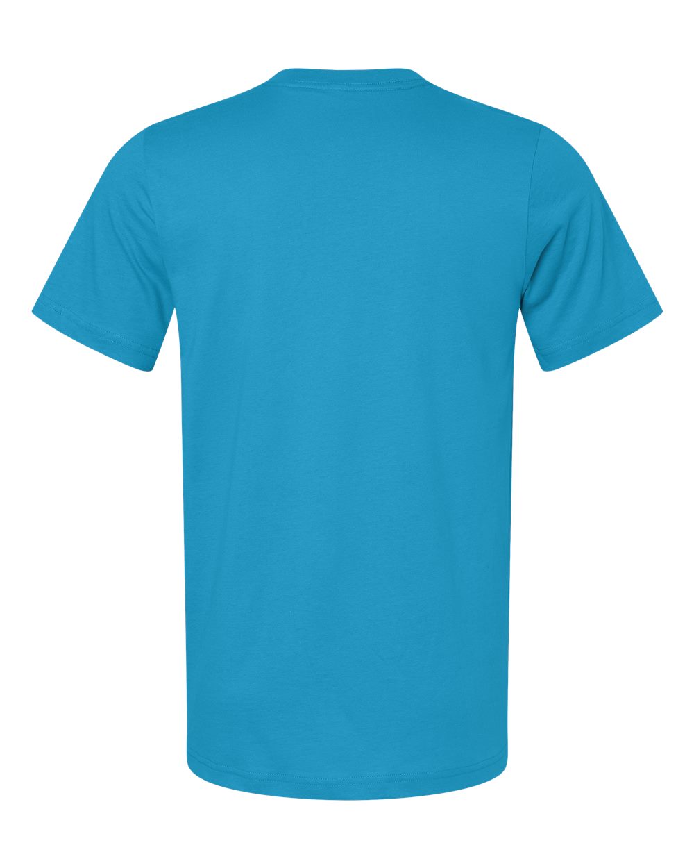 Rear View of Aqua Jersey Tee - 3001