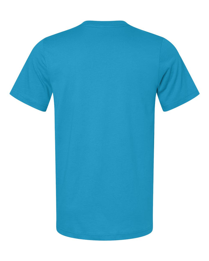 Rear View of Aqua Jersey Tee - 3001