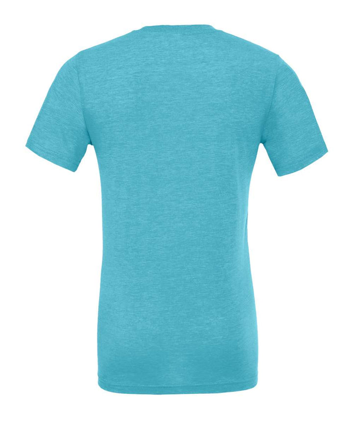 Rear View of Aqua Triblend Triblend Tee - 3413