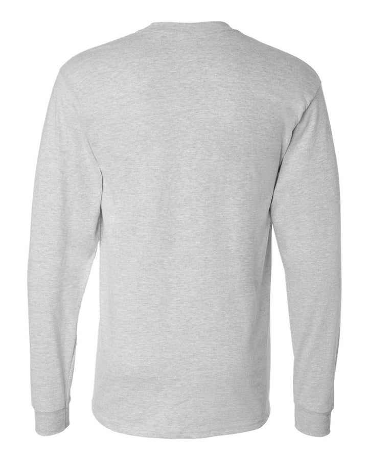 Rear View of Ash Beefy-T® Long Sleeve T-Shirt - 5186