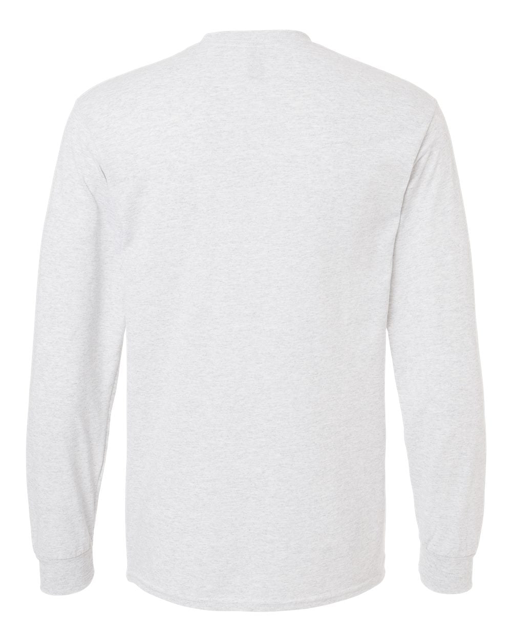 Rear View of Ash DryBlend® 50/50 Long Sleeve T-Shirt - 8400