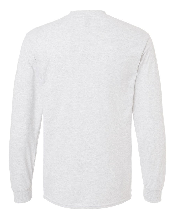 Rear View of Ash DryBlend® 50/50 Long Sleeve T-Shirt - 8400