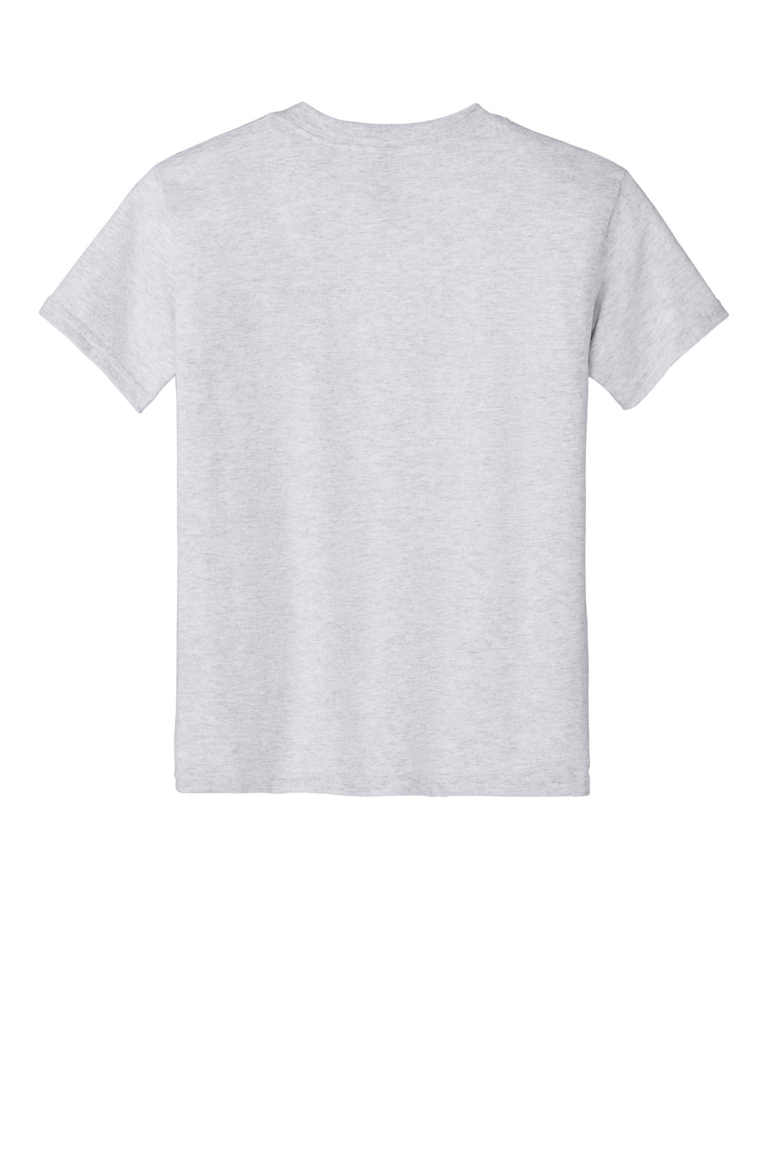 Rear View of Ash Gildan Youth DryBlend 50 Cotton/50 Poly T-Shirt. 8000B