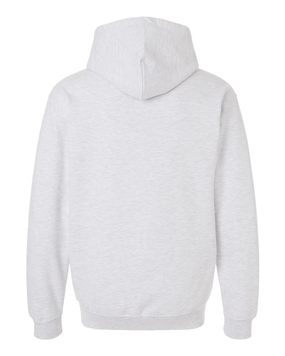 Rear View of Ash Grey Softstyle® Midweight Hooded Sweatshirt - SF500
