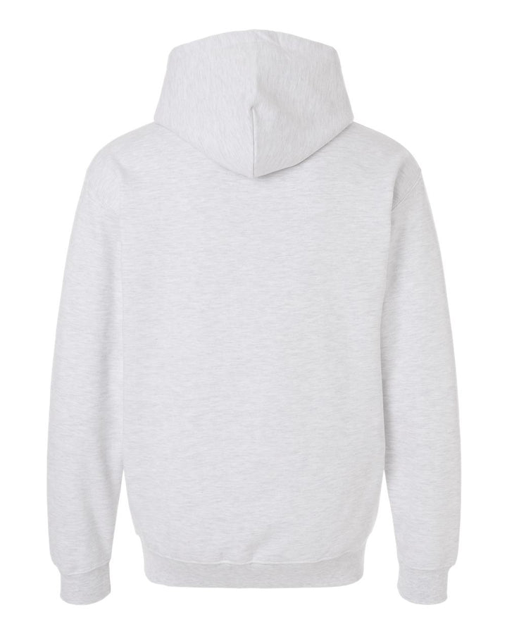 Rear View of Ash Grey Softstyle® Midweight Hooded Sweatshirt - SF500
