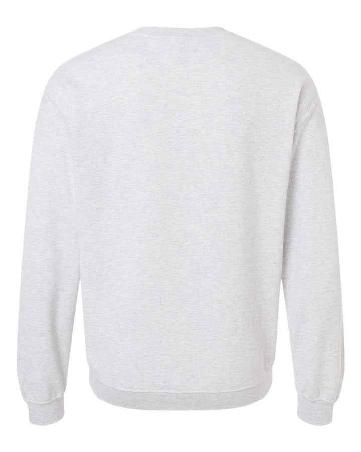 Rear View of Ash Heavy Blend™ Crewneck Sweatshirt - 18000