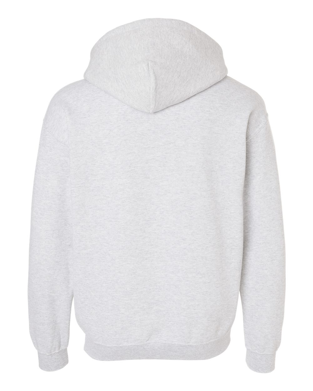 Rear View of Ash Heavy Blend™ Hooded Sweatshirt - 18500