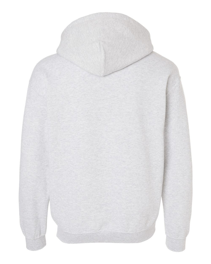 Rear View of Ash Heavy Blend™ Hooded Sweatshirt - 18500