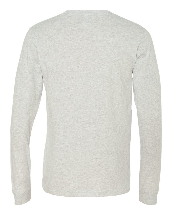 Rear View of Ash Jersey Long Sleeve Tee - 3501