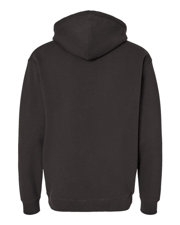 Rear View of Asphalt Heavyweight Hooded Sweatshirt - IND4000