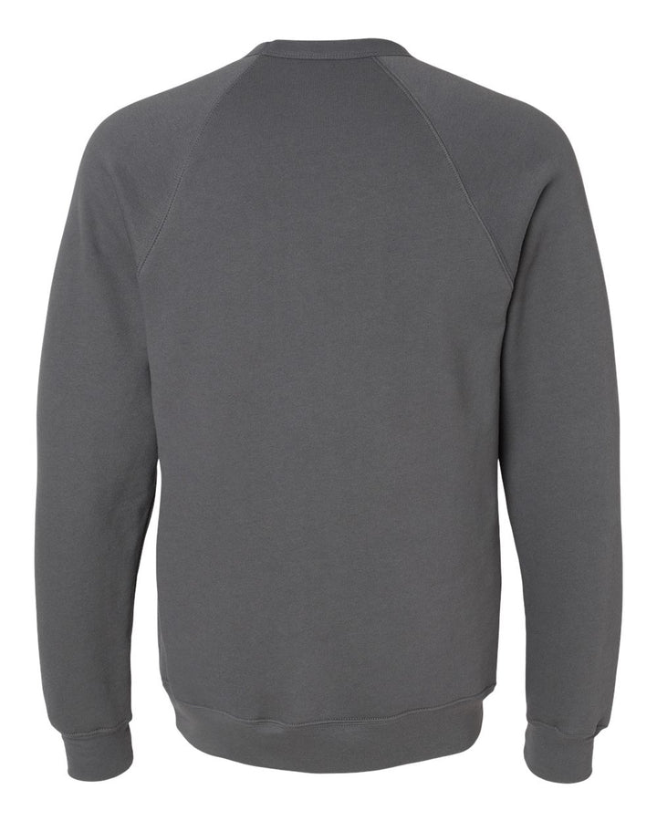 Rear View of Asphalt Sponge Fleece Raglan Crewneck Sweatshirt - 3901