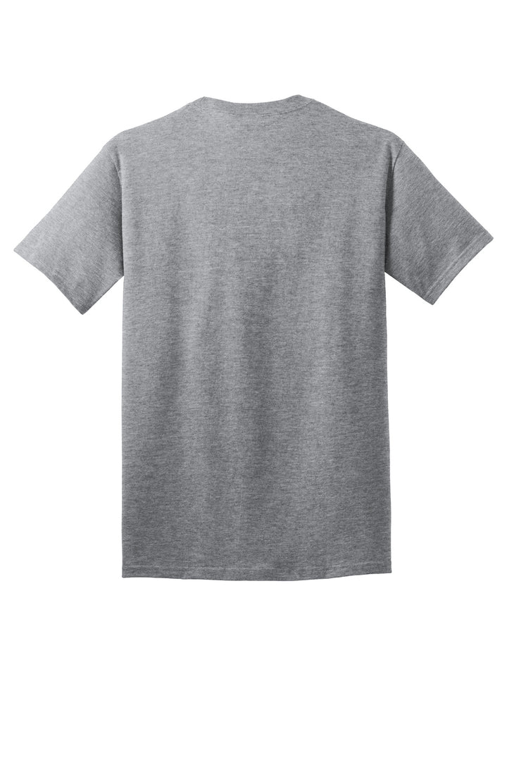 Rear View of Ath Heather Port & Company - Core Cotton Tee. PC54