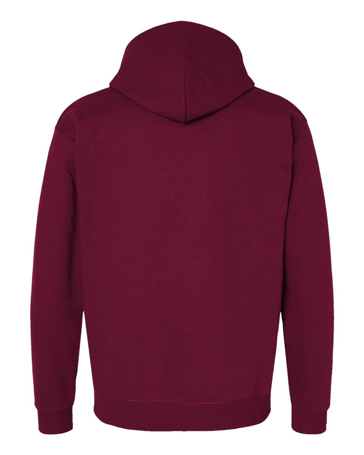 Rear View of Athletic Cardinal Ecosmart® Hooded Sweatshirt - P170