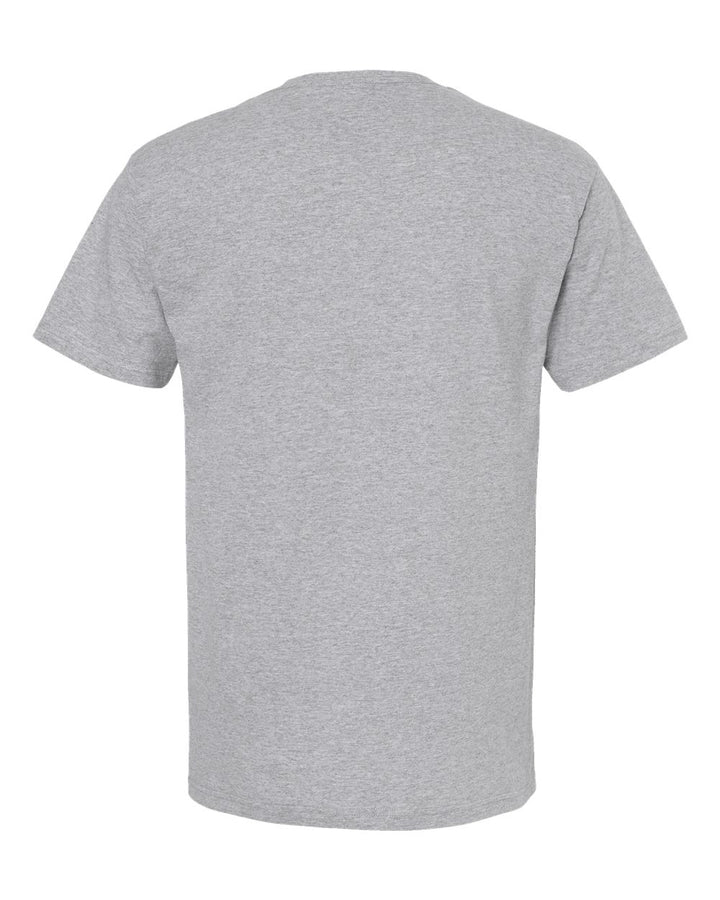 Rear View of Athletic Grey Gold Soft Touch T-Shirt - 4800