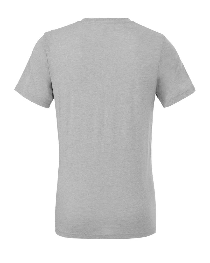 Rear View of Athletic Grey Triblend Triblend Tee - 3413