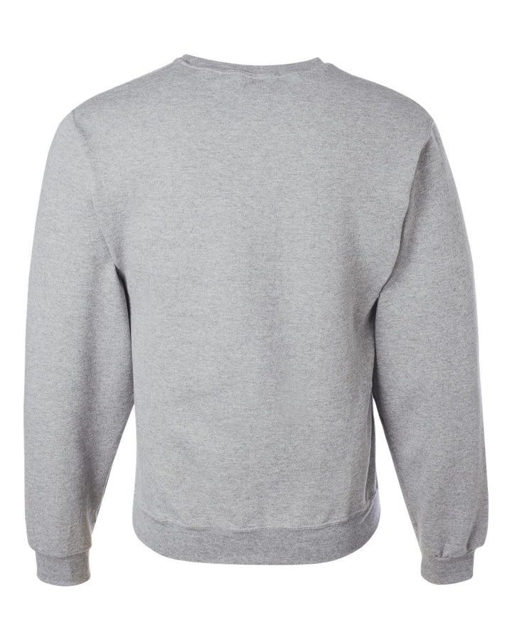Rear View of Athletic Heather NuBlend® Crewneck Sweatshirt - 562MR