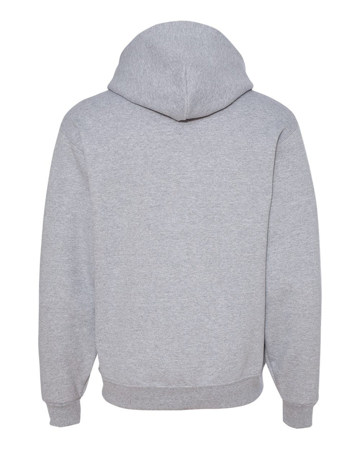Rear View of Athletic Heather NuBlend® Hooded Sweatshirt - 996MR