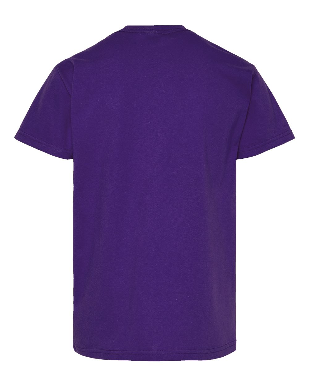 Rear View of Athletic Purple Essential-T Youth T-Shirt - 5480