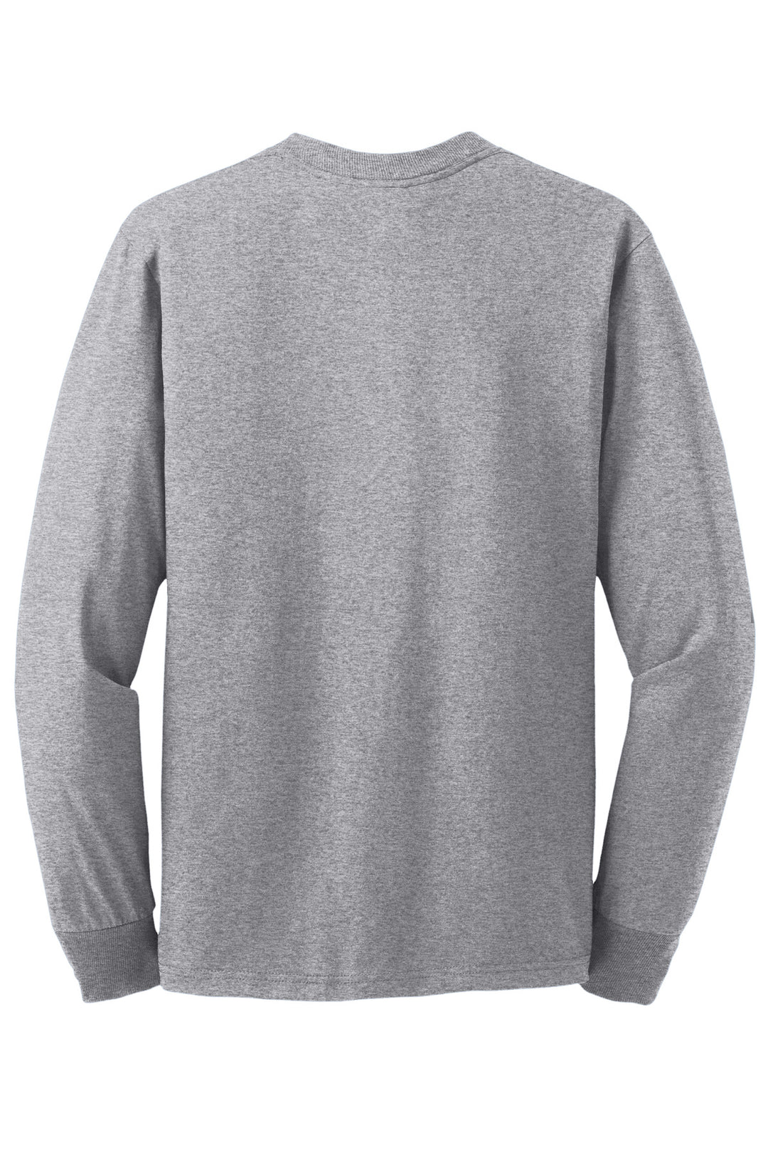 Rear View of AthlHthr Jerzees - Dri-Power 50/50 Cotton/Poly Long Sleeve T-Shirt. 29LS