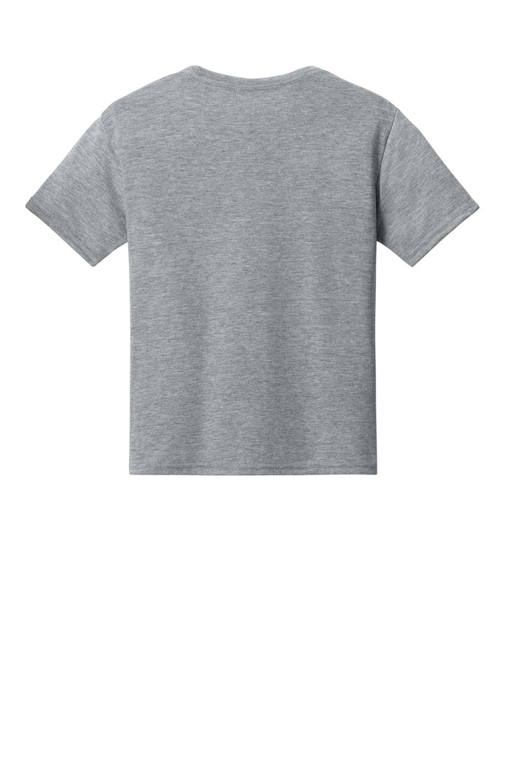 Rear View of AthlHthr Jerzees Youth Dri-Power 100% Polyester Tee 21B