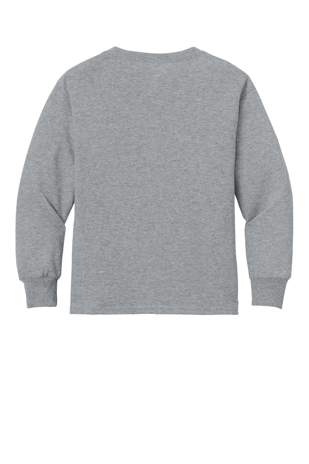 Rear View of AthlHthr Jerzees Youth Dri-Power 50/50 Cotton/Poly Long Sleeve 29BL