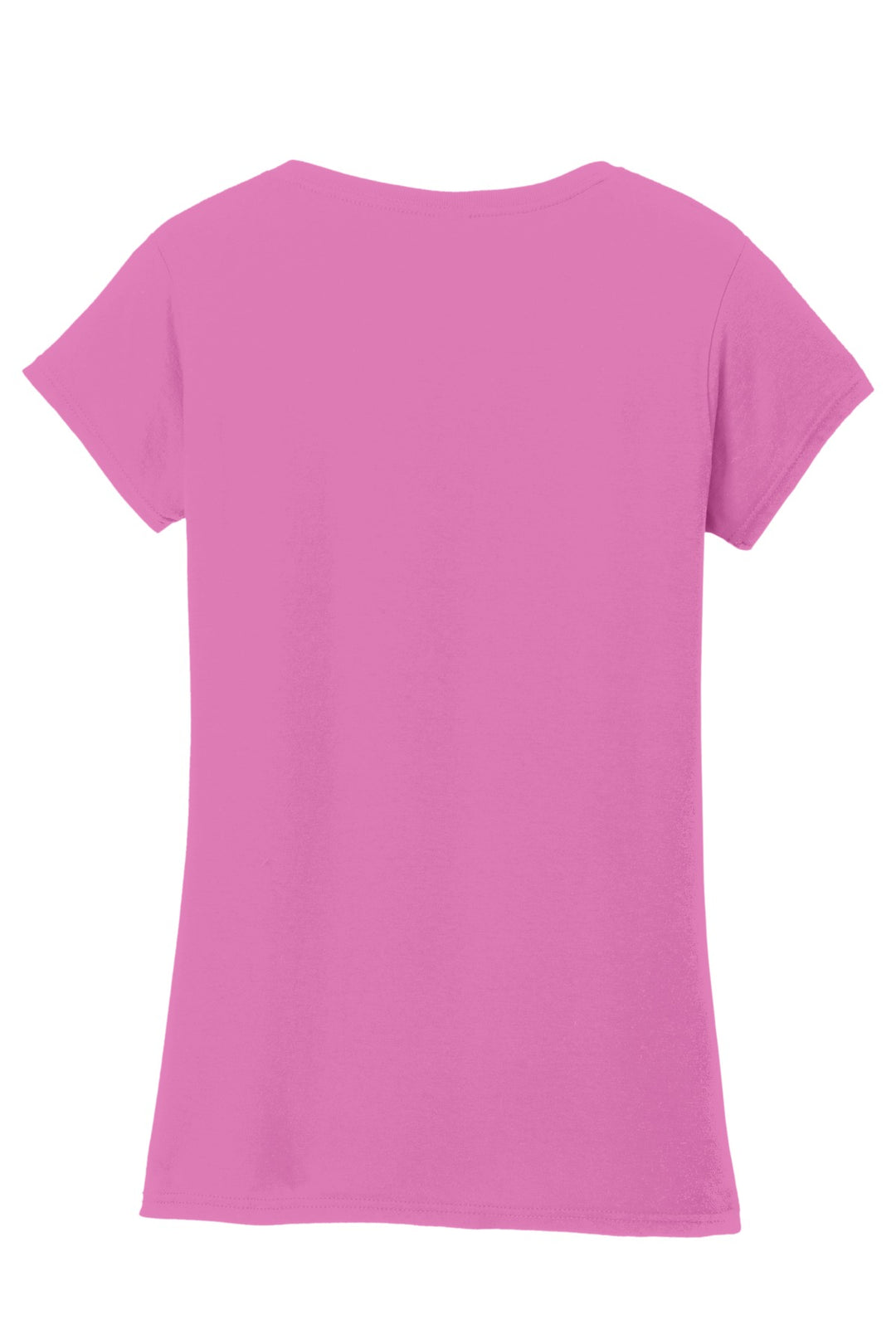 Rear View of Azalea Gildan Softstyle Women's Fit V-Neck T-Shirt. 64V00L