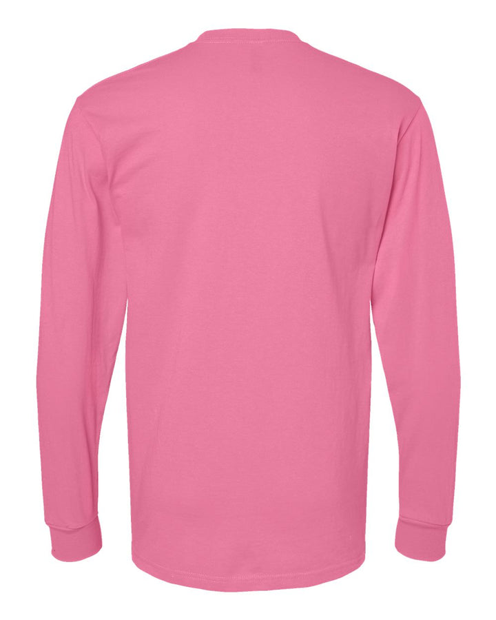 Rear View of Azalea Gold Soft Touch Long Sleeve T-Shirt - 4820