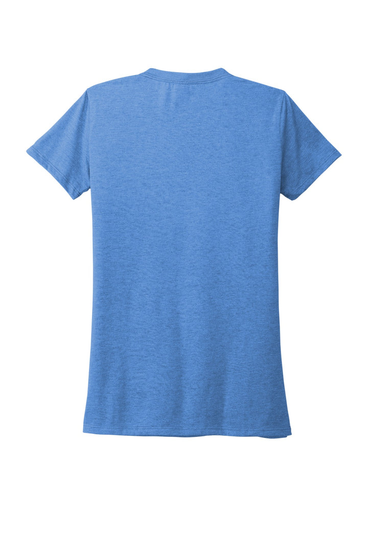 Rear View of Azure Blue Allmade Women's Tri-Blend Tee AL2008