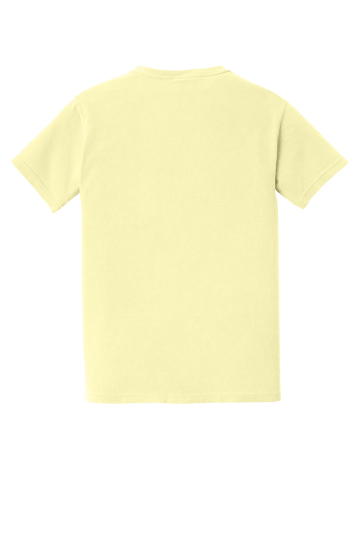 Rear View of Banana COMFORT COLORS Heavyweight Ring Spun Pocket Tee. 6030