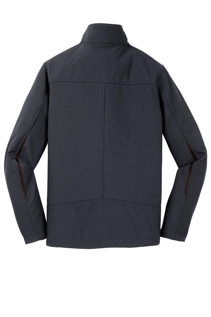 Rear View of Batlshp Grey Port Authority Welded Soft Shell Jacket. J324