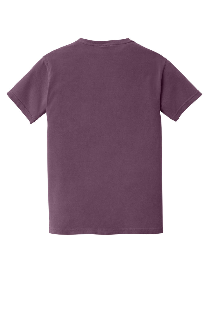 Rear View of Berry COMFORT COLORS Heavyweight Ring Spun Pocket Tee. 6030
