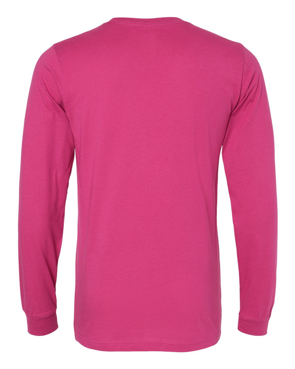 Rear View of Berry Jersey Long Sleeve Tee - 3501
