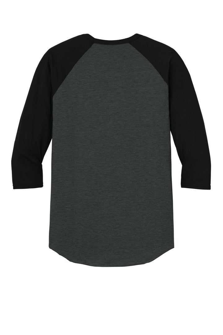 Rear View of BkIkH/BkIk Jerzees Unisex Premium Blend Combed Ring Spun 3/4-Sleeve Raglan 560R