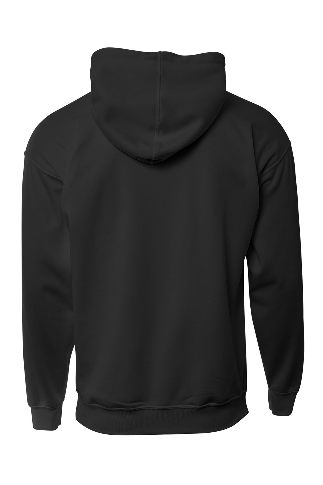 Rear View of Black A4 Sprint Tech Fleece Hoodie A4N4279