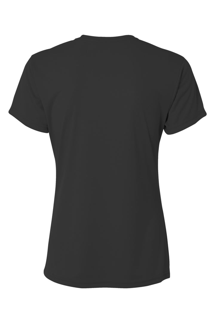 Rear View of Black A4 Women's Cooling Performance Short Sleeve Tee A4NW3201