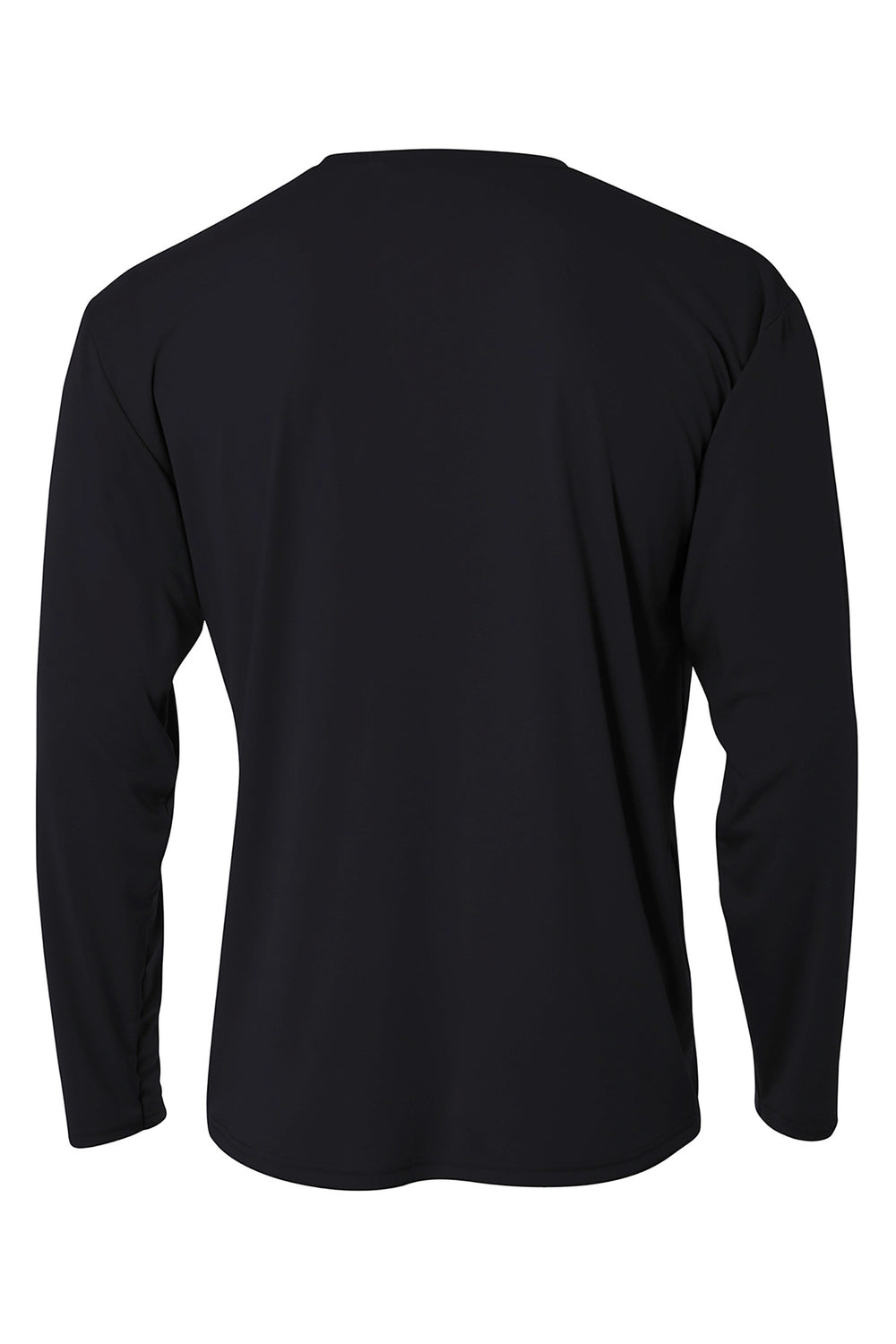 Rear View of Black A4 Youth Cooling Performance Long Sleeve Tee A4NB3165