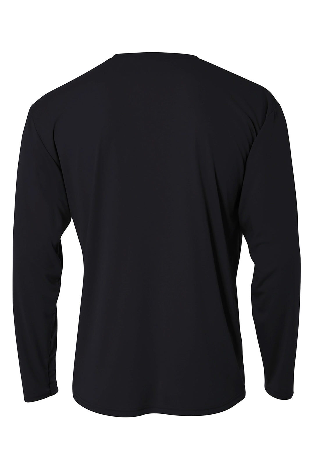 Rear View of Black A4 Youth Cooling Performance Long Sleeve Tee A4NB3165