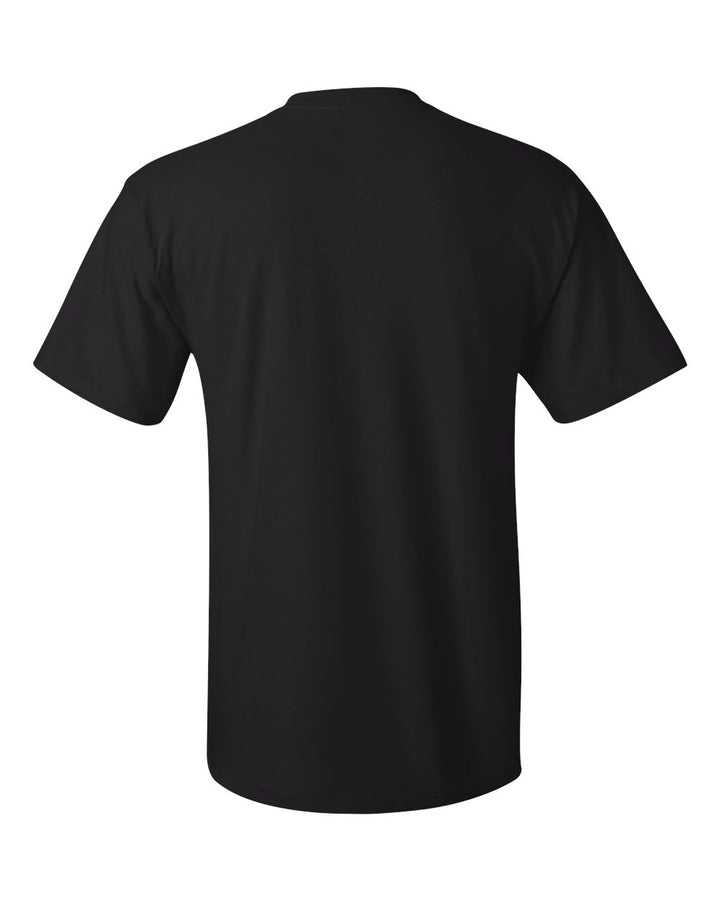 Rear View of Black Authentic Pocket T-Shirt - 5590