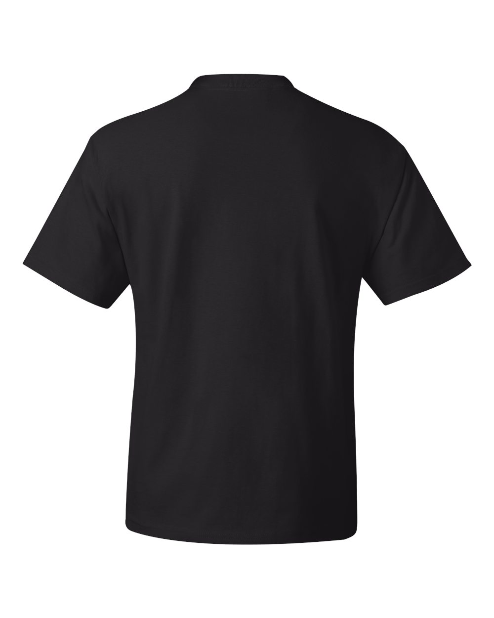 Rear View of Black Beefy-T® T-Shirt - 5180