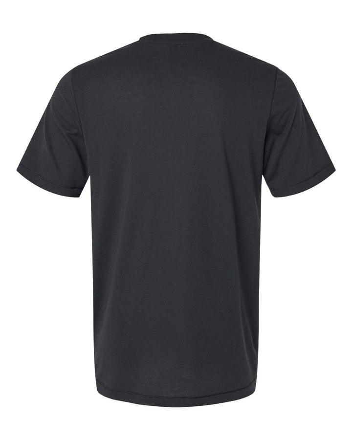 Rear View of Black Blended T-Shirt - A556