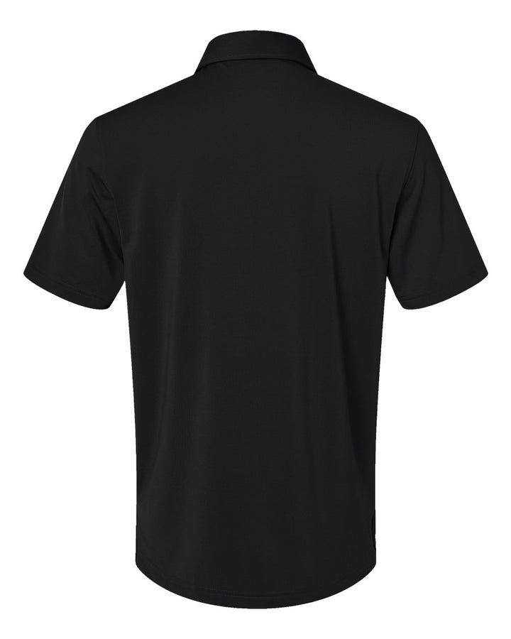 Rear View of Black Button Down Short Sleeve Shirt - A595