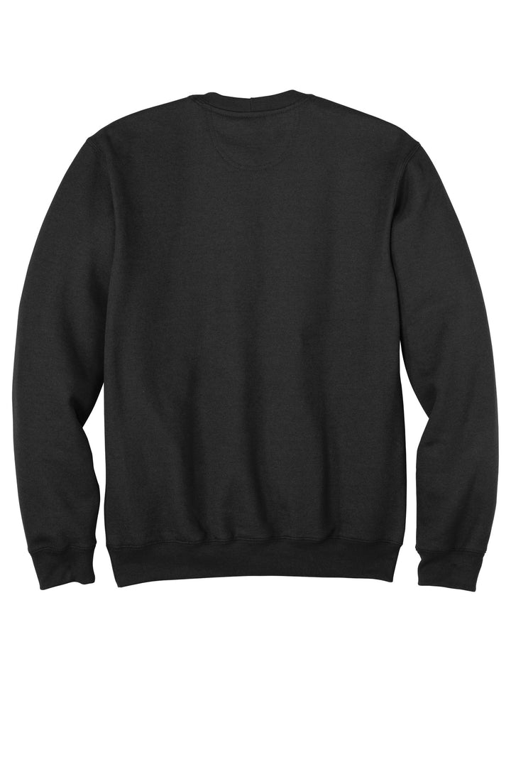 Rear View of Black Carhartt Midweight Crewneck Sweatshirt. CTK124