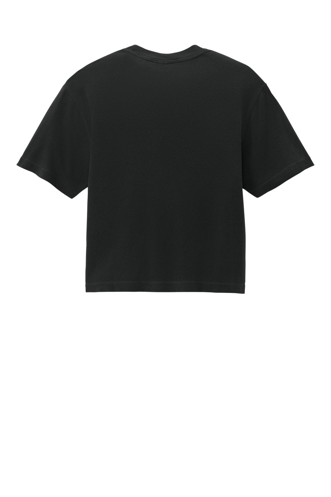 Rear View of Black Comfort Colors Women's Heavyweight Boxy Tee 3023CL