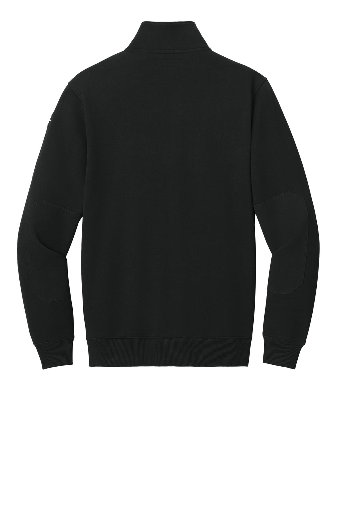 Rear View of Black CornerStone 12-Oz. Tough Fleece Job Shirt CSF635