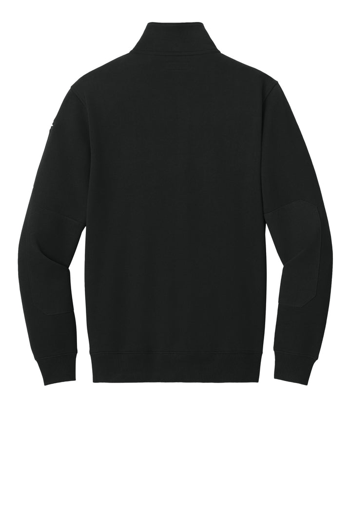 Rear View of Black CornerStone 12-Oz. Tough Fleece Job Shirt CSF635