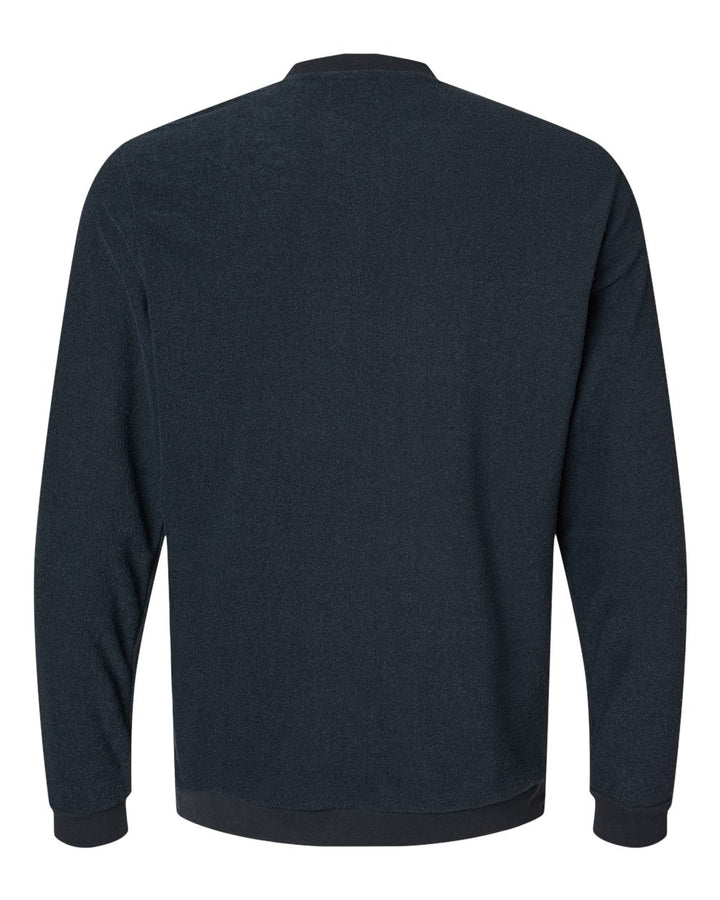 Rear View of Black Crewneck Sweatshirt - A586