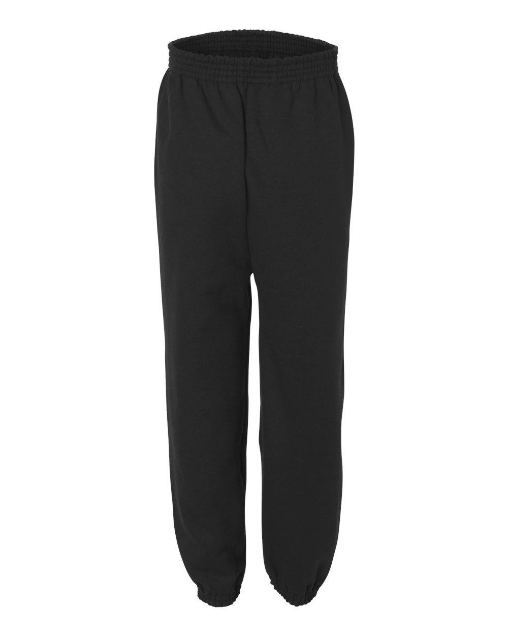 Rear View of Black Ecosmart Youth Sweatpants - P450