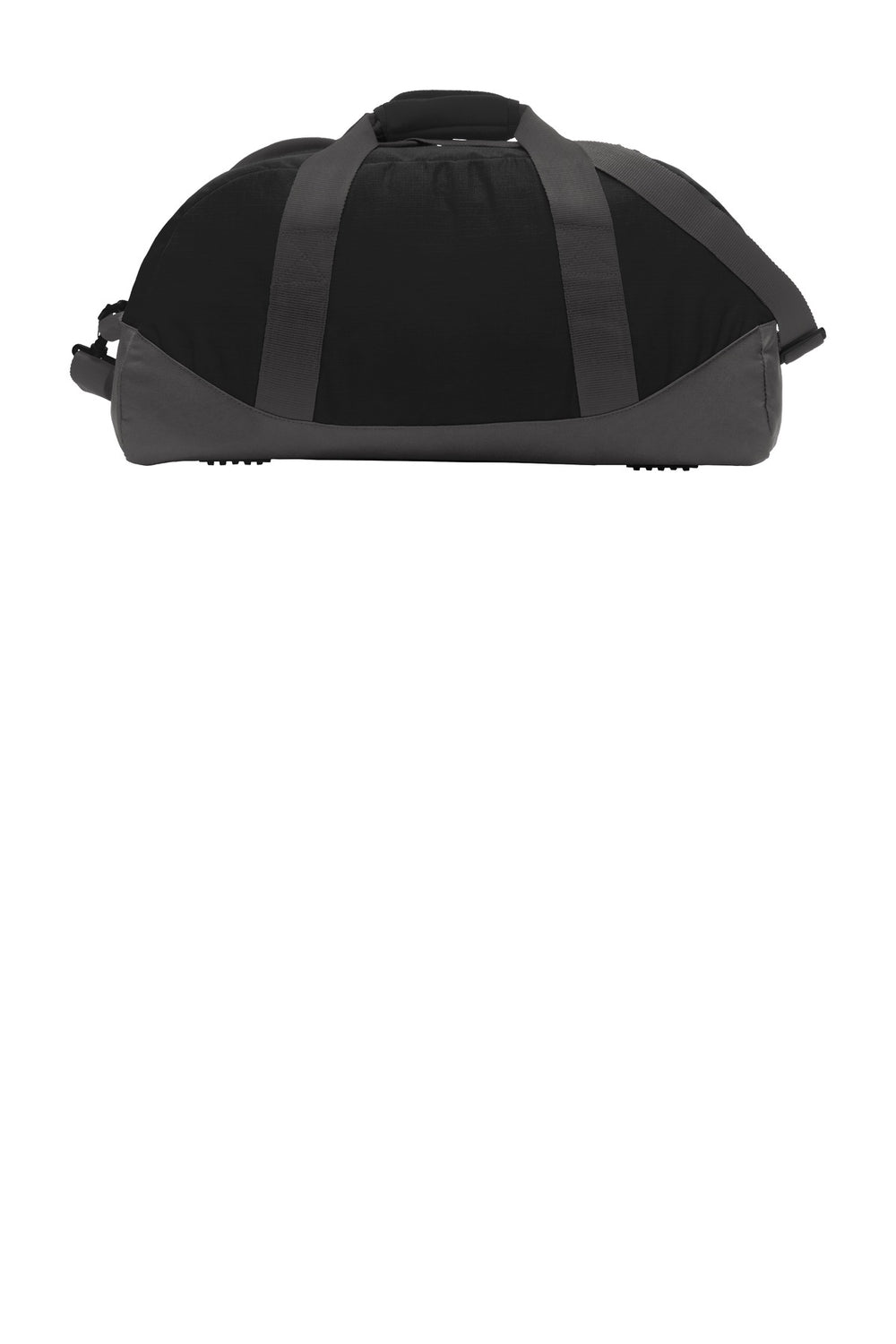 Rear View of Black Eddie Bauer Medium Ripstop Duffel. EB900