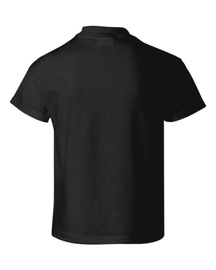 Rear View of Black Essential-T Youth T-Shirt - 5480