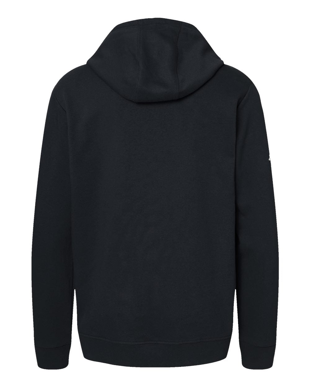 Rear View of Black Fleece Hooded Sweatshirt - A432